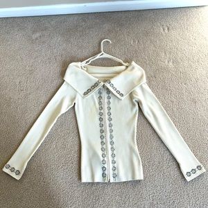 Fancy embellished sweater